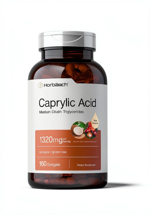 Caprylic Acid Softgels Horbaach 1320mg Keto-4