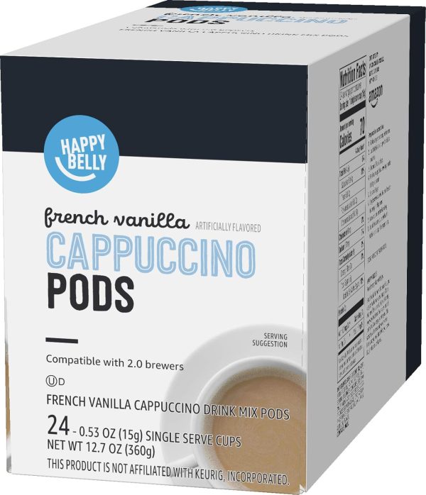 Happy Belly French Vanilla Cappuccino K Cups Coffee Pods-9