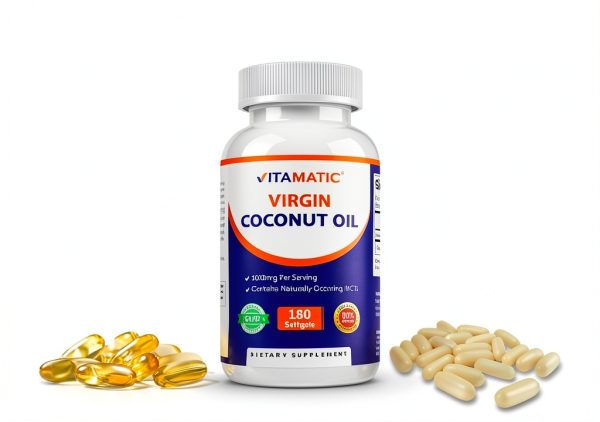 Coconut Oil Supplement by Nature's Bliss, 3000mg MCTs,-6