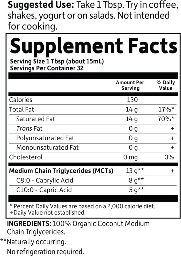 Organic Coconut MCT Oil Energy Boost 32 Fl Oz-4