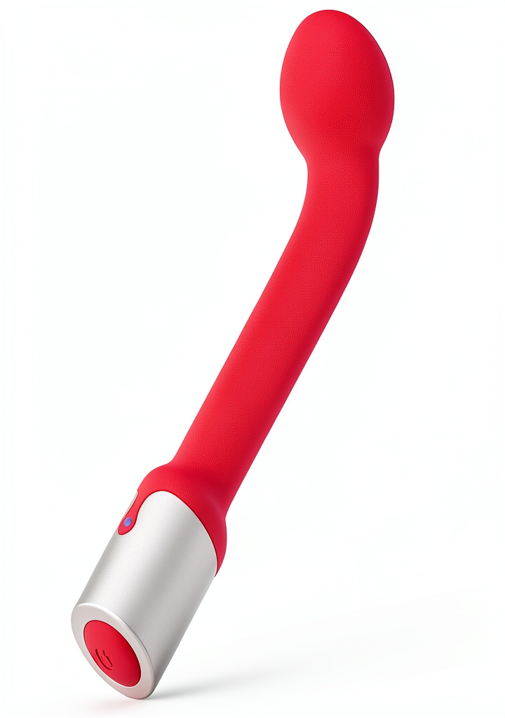 Generic silicone vibrator showing ergonomic shape and soft texture