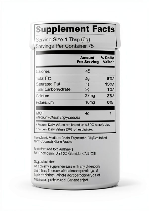 MCT Oil Powder MCT1lb Gluten Free Keto Friendly-2