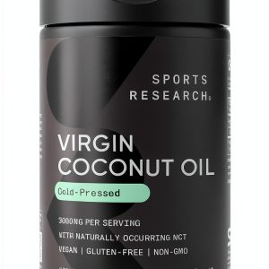 Organic Coconut Oil Softgels SportsResearch 3000mg-0
