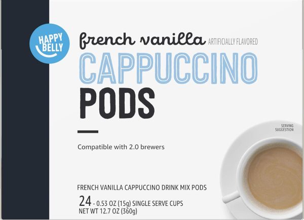 Happy Belly French Vanilla Cappuccino K Cups Coffee Pods-8