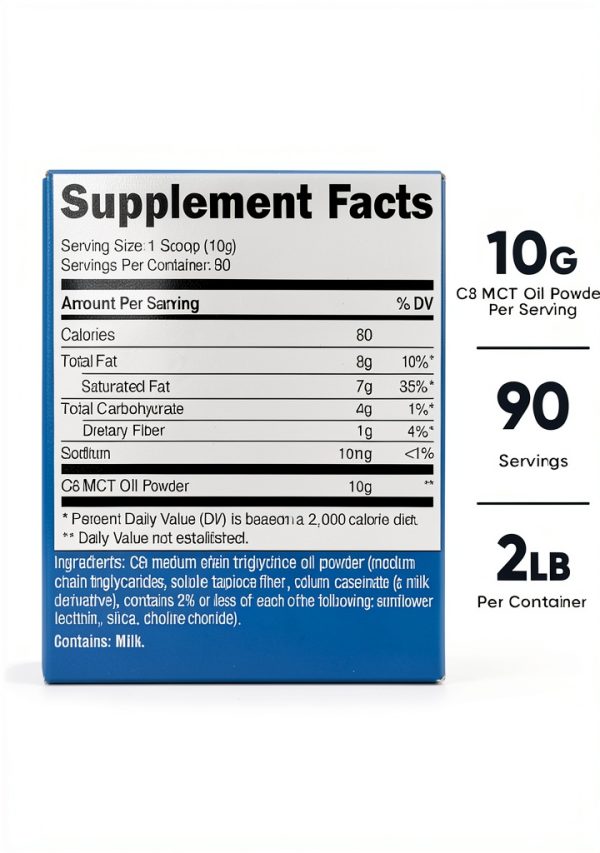 MCT Oil Powder Unflavored 2 Pound Pack-1