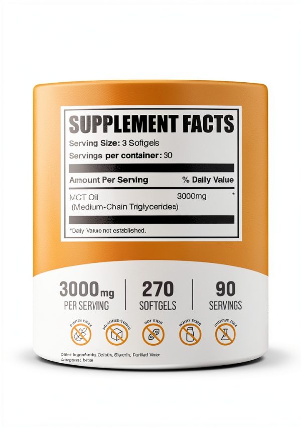 MCT Oil Softgels NutraFit 3000mg Active-1
