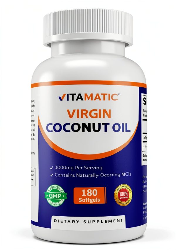 Coconut Oil Supplement by Nature's Bliss, 3000mg MCTs,-0
