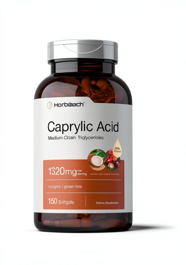 Caprylic Acid Softgels Horbaach 1320mg Keto-2