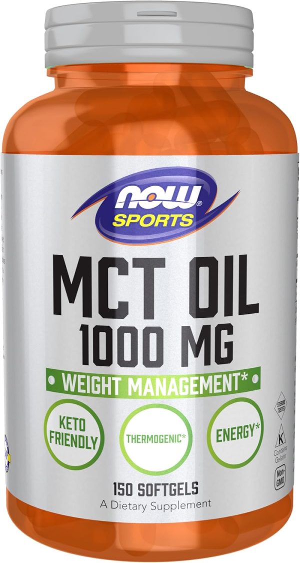 NOW Sports MCT Oil Unflavored 150 Count Health Supplement-0
