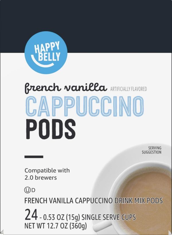 Happy Belly French Vanilla Cappuccino K Cups Coffee Pods-1