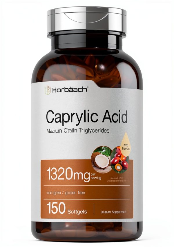 Caprylic Acid Softgels Horbaach 1320mg Keto-0