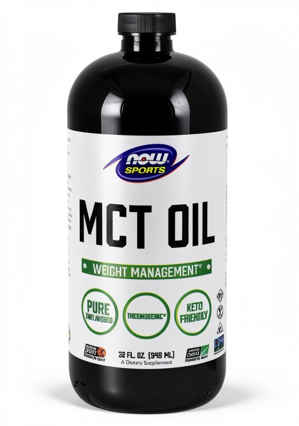 NOW Sports MCT Oil 32oz Coconut Fuel for Adults-0
