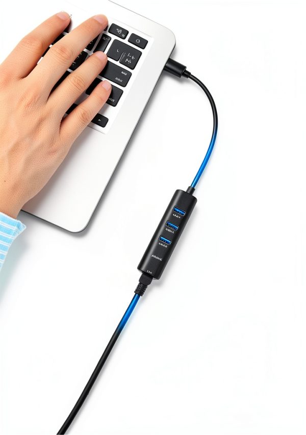 ABLEWE 4-in-1 USB 3.0 Ethernet Adapter Gigabit RJ45 and 3 USB Ports-2