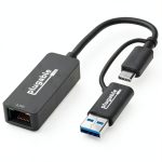 2.5Gb USB Ethernet Adapter Plugable Hybrid USB C A-0