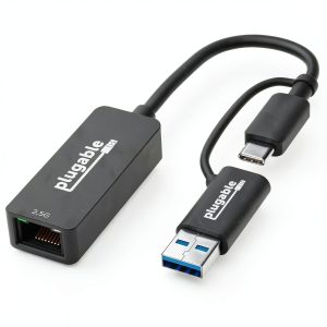 2.5Gb USB Ethernet Adapter Plugable Hybrid USB C A-0