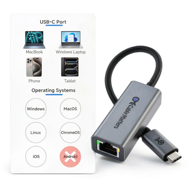 Cable Matters 5G Ethernet Adapter USB C-5