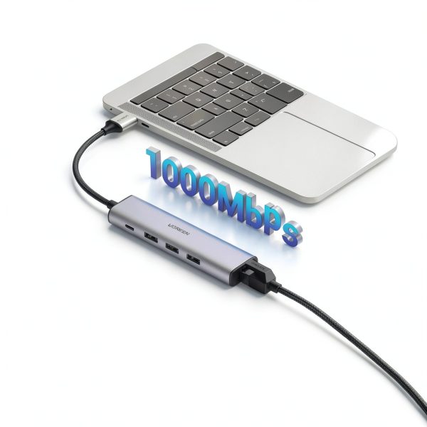 UGREEN 5-in-1 USB Ethernet Hub with Gigabit Port-2