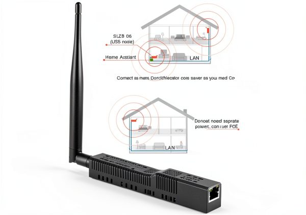 Zigbee Ethernet Adapter SMLIGHT SLZB-06 POE USB-3