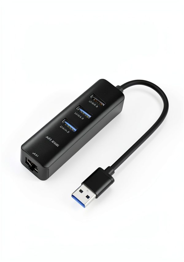 ABLEWE 4-in-1 USB 3.0 Ethernet Adapter Gigabit RJ45 and 3 USB Ports-4