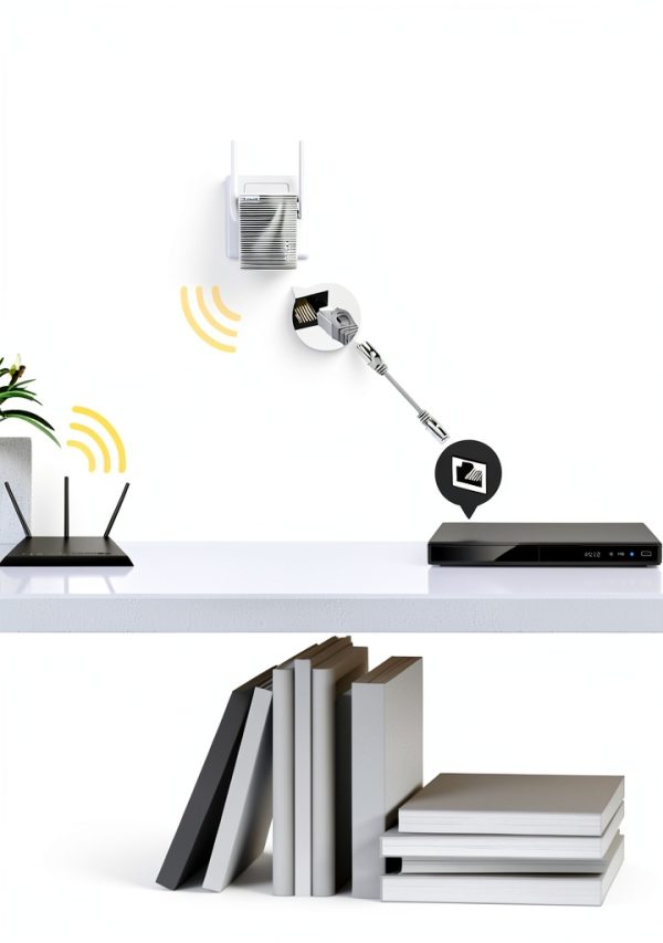 BrosTrend AC7 WiFi to Ethernet Adapter Dual Band 802.11ac White USB-1
