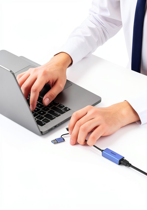 BENFEI USB-C Ethernet Adapter Gray Compact Gigabit Connector-4