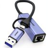 BENFEI USB-C Ethernet Adapter Gray Compact Gigabit Connector-2