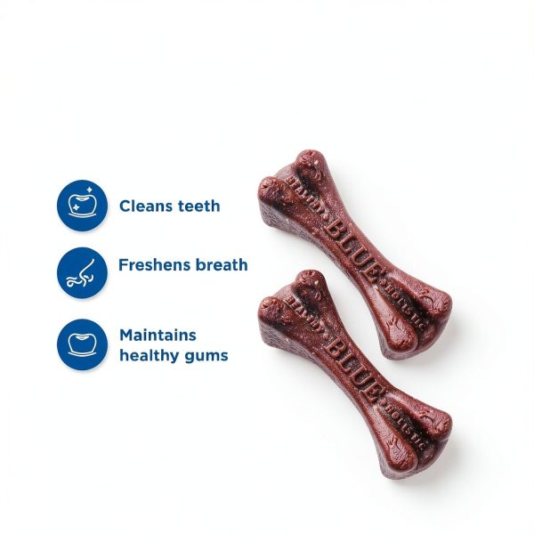 Blue Buffalo Dental Bones Small Natural Dental Chew Dog Treats Bag Value Pack-4