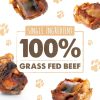 Mighty Paw Naturals Dog Bones - Cow Knee Caps & Knuckle Bones for Dogs (8 Pack) | 100% Natural Beef Knee Caps, Meaty Pet Treat-1