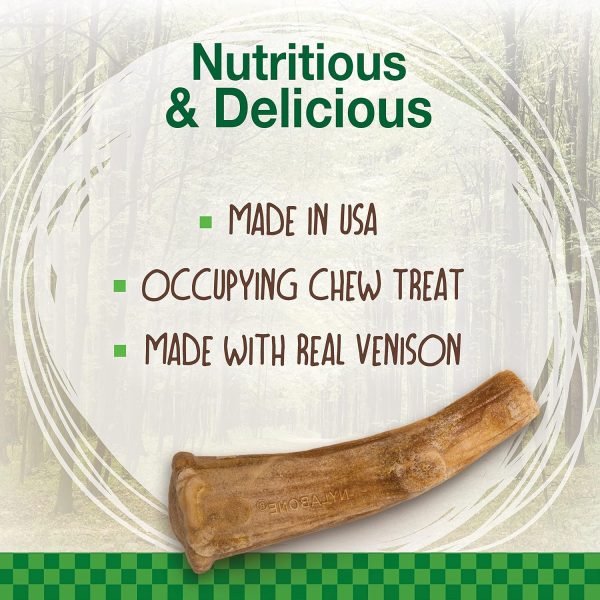 Nylabone Healthy Edibles Venison Chew Treats for Large Dogs 2 Count-2
