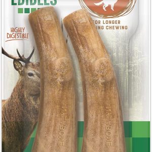 Nylabone Healthy Edibles Venison Chew Treats for Large Dogs 2 Count-0
