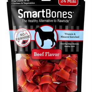 SmartBones Mini Chews with Real Beef 24 Rawhide Free Dog Treats-0