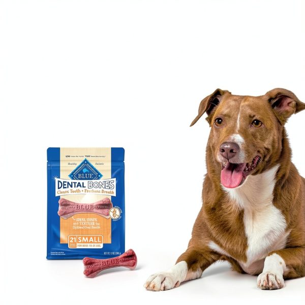 Blue Buffalo Dental Bones Small Natural Dental Chew Dog Treats Bag Value Pack-8
