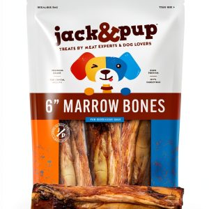 Jack&Pup Marrow Bones for Dogs Large 6-inch Natural Beef Bone-0
